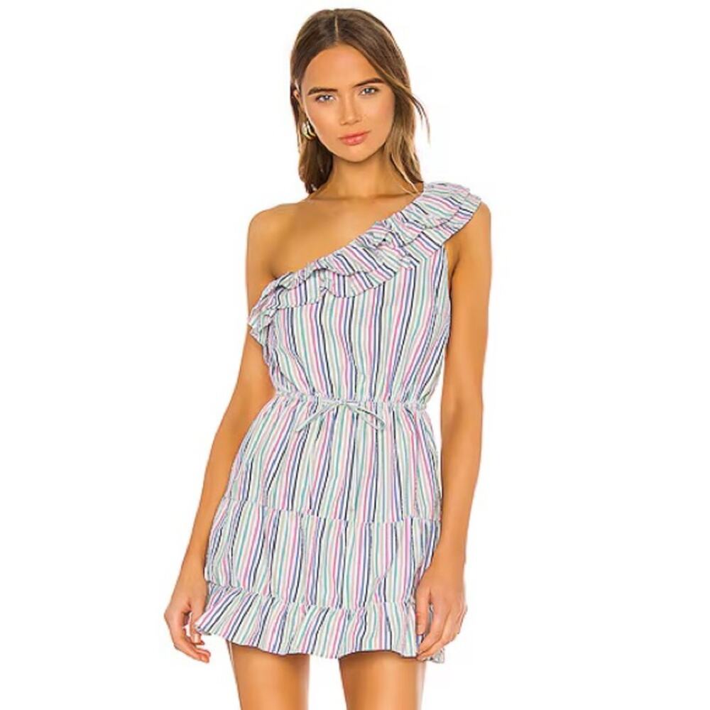 Lovers + Friends Amity Mini Dress Rainbow Stripe